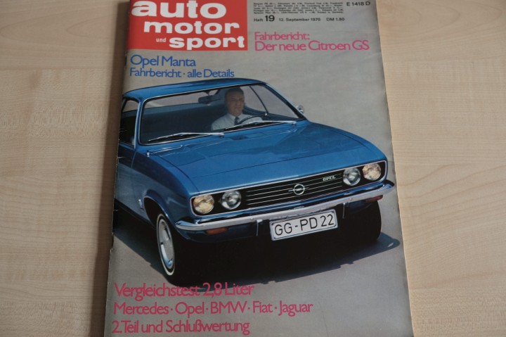 Deckblatt Auto Motor und Sport (19/1970)